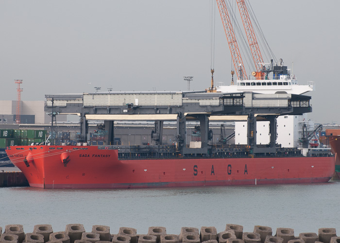 Photograph of the vessel  Saga Fantasy pictured at Zeebrugge on 19th July 2014