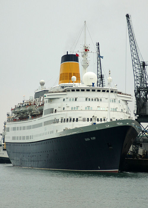 Photograph of the vessel  Saga Ruby pictured at Southampton on 23rd April 2006