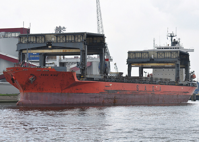 Photograph of the vessel  Saga Wind pictured in Botlek, Rotterdam on 26th June 2011