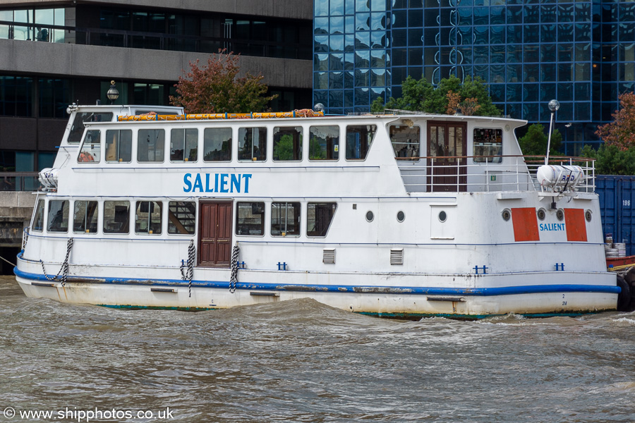 Photograph of the vessel  Salient pictured in London on 6th July 2023