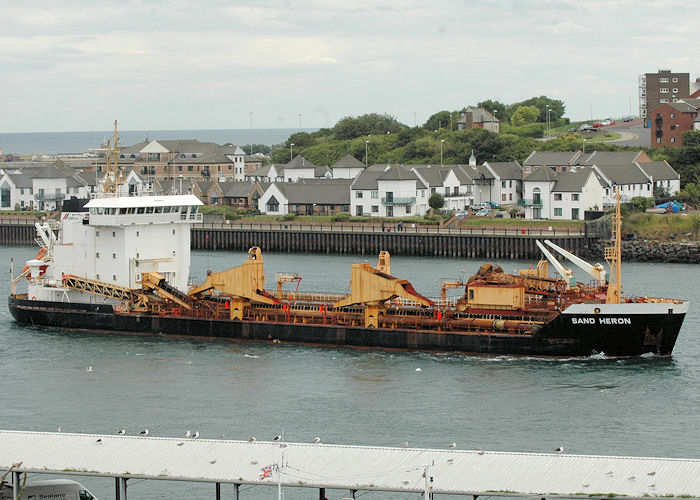 Photograph of the vessel  Sand Heron pictured passing North Shields on 10th August 2010