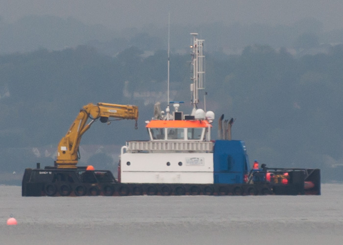 Photograph of the vessel  Sandy M pictured at Queensferry on 9th October 2014