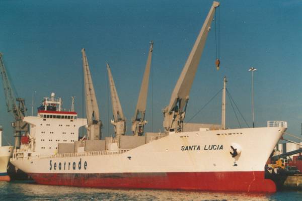 Photograph of the vessel  Santa Lucia pictured in Southampton on 18th January 2000