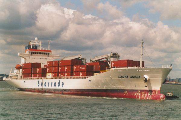 Photograph of the vessel  Santa Maria pictured arriving in Southampton on 28th May 2000