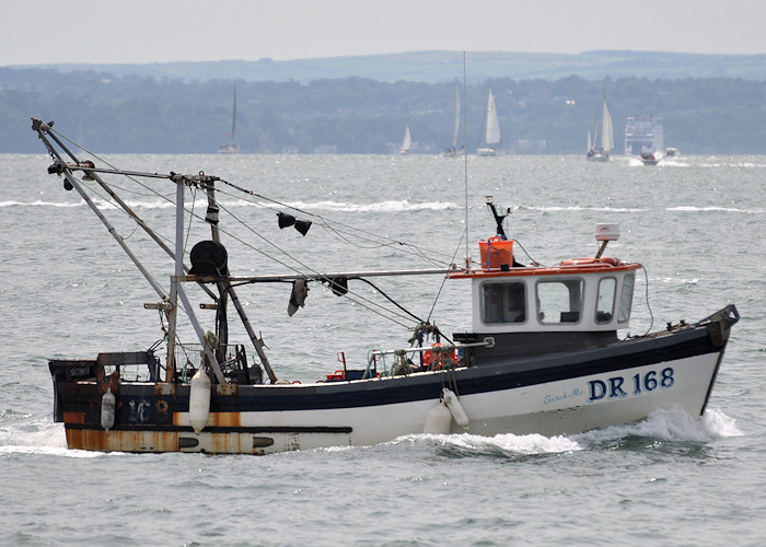 Photograph of the vessel fv Sarah Mo pictured approaching Portsmouth Harbour on 21st July 2012