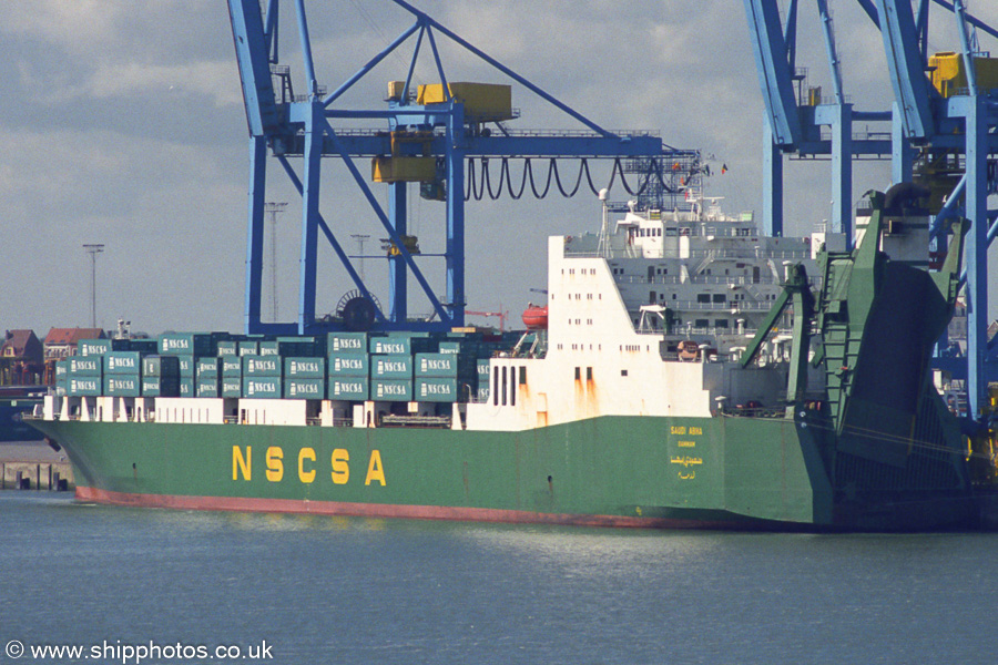 Photograph of the vessel  Saudi Abha pictured at Zeebrugge on 13th May 2003