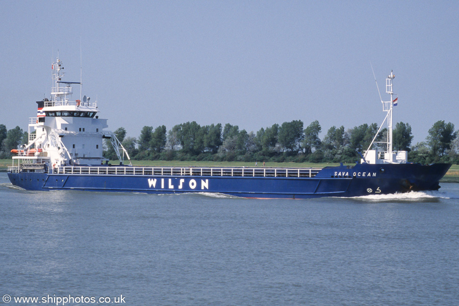 Photograph of the vessel  Sava Ocean pictured on the Nieuwe Waterweg on 17th June 2002