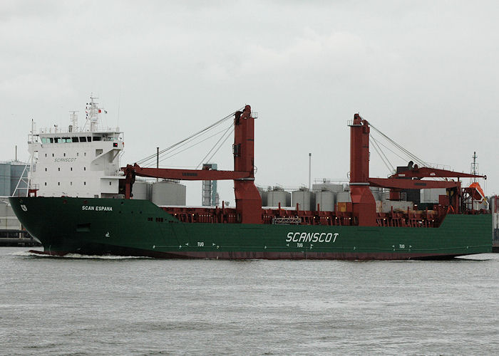Photograph of the vessel  Scan Espana pictured passing Vlaardingen on 20th June 2010