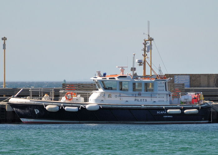 Photograph of the vessel pv Scapa Pioneer pictured at Scapa on 9th May 2013