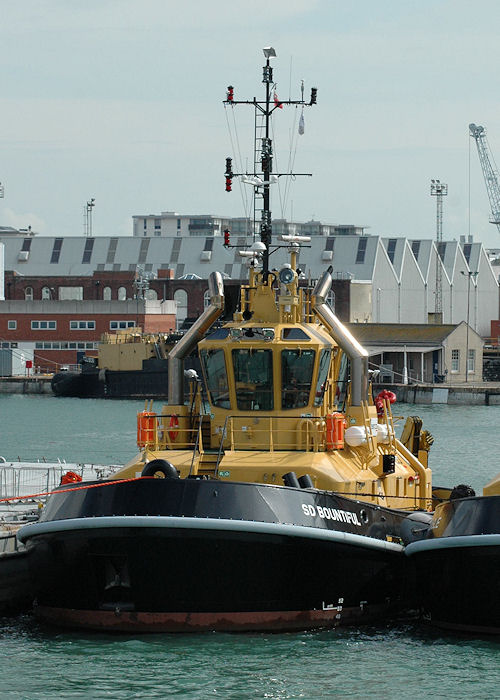 Photograph of the vessel  SD Bountiful pictured in Portsmouth Naval Base on 14th August 2010