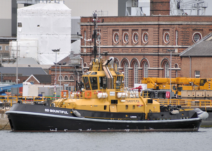 Photograph of the vessel  SD Bountiful pictured in Portsmouth Naval Base on 6th August 2011