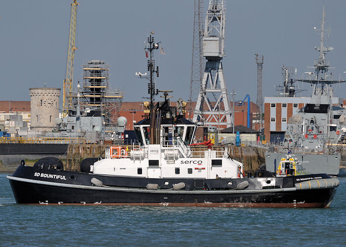Photograph of the vessel  SD Bountiful pictured in Portsmouth Naval Base on 8th June 2013