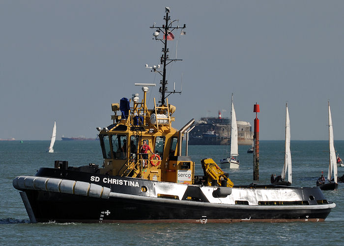 Photograph of the vessel  SD Christina pictured in Portsmouth Harbour on 8th June 2013
