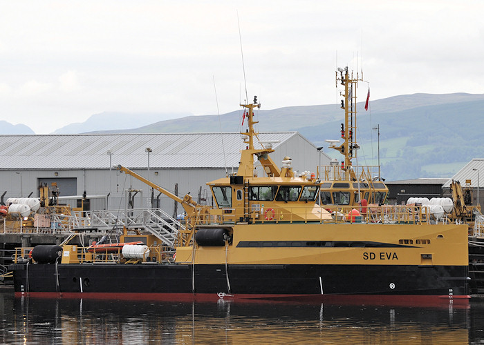 Photograph of the vessel  SD Eva pictured in Great Harbour, Greenock on 5th June 2012