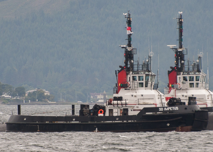 Photograph of the vessel  SD Impetus pictured on the River Clyde on 11th August 2014