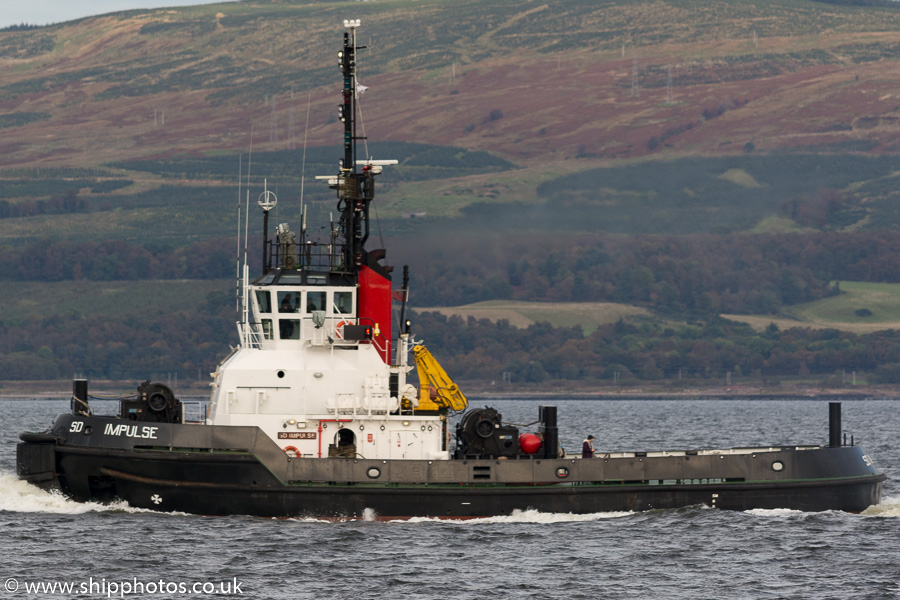 Photograph of the vessel  SD Impulse pictured passing Greenock on 10th October 2016