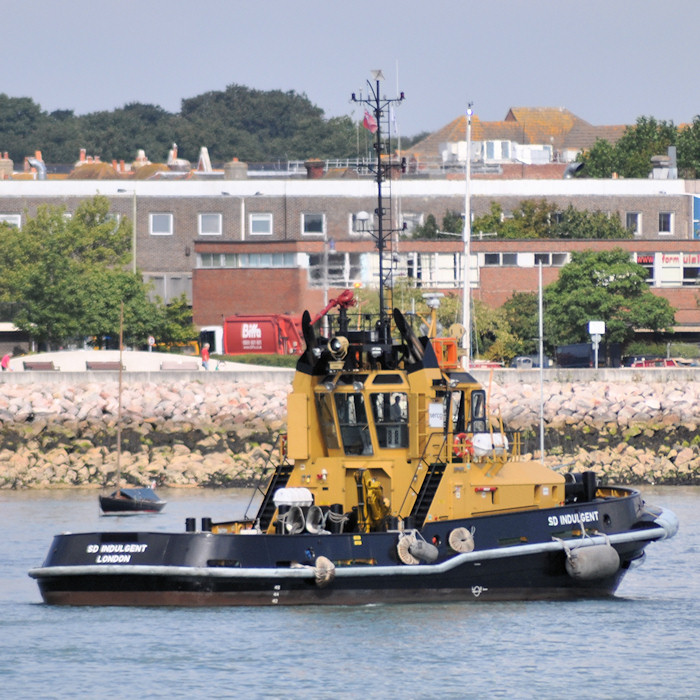 Photograph of the vessel  SD Indulgent pictured in Portsmouth Harbour on 5th August 2011