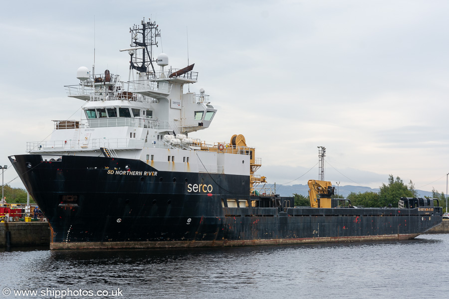 Photograph of the vessel  SD Northern River pictured in James Watt Dock, Greenock on 27th September 2023