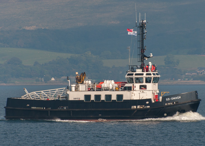 Photograph of the vessel  SD Omagh pictured on the River Clyde on 17th September 2014