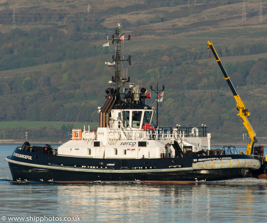 Photograph of the vessel  SD Resourceful pictured passing Greenock on 16th October 2015