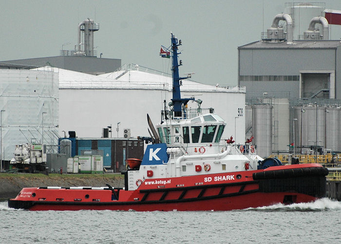 Photograph of the vessel  SD Shark pictured leaving Botlek, Rotterdam on 20th June 2010