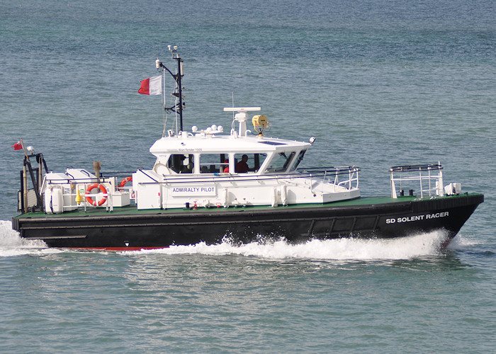 Photograph of the vessel pv SD Solent Racer pictured at the entrance to Portsmouth Harbour on 5th August 2011