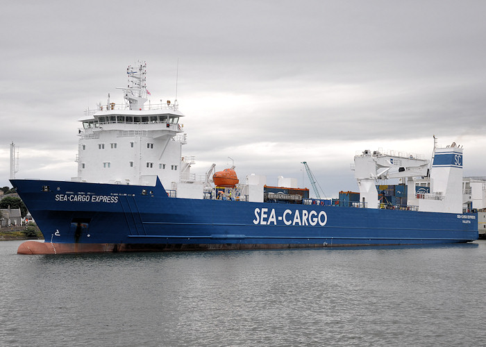 Photograph of the vessel  Sea-Cargo Express pictured departing Aberdeen on 16th September 2012