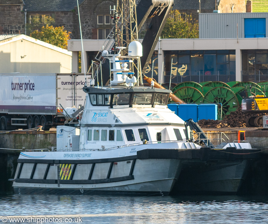 Photograph of the vessel  Seacat Volunteer pictured at Montrose on 15th October 2021