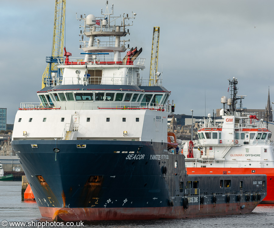 Photograph of the vessel  Seacor Yangtze pictured at Aberdeen on 12th October 2021