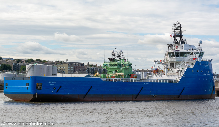 Photograph of the vessel  Sea Flyer pictured at Aberdeen on 9th August 2023