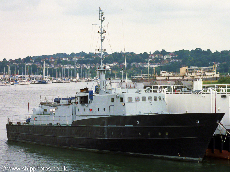 Photograph of the vessel HMAFV Seal pictured at American Wharf, Southampton on 5th July 2003