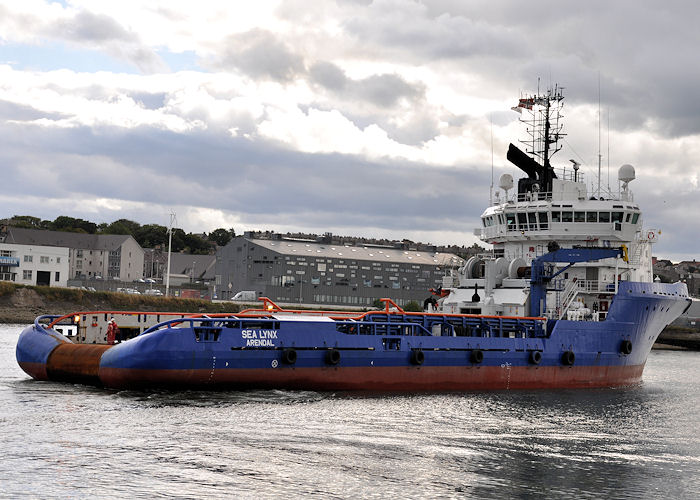 Photograph of the vessel  Sea Lynx pictured arriving at Aberdeen on 14th September 2013