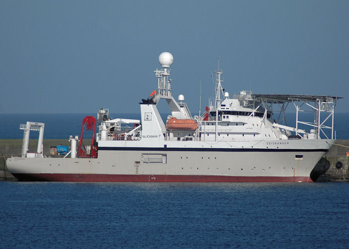 Photograph of the vessel rv Seisranger pictured at Peterhead on 28th April 2011