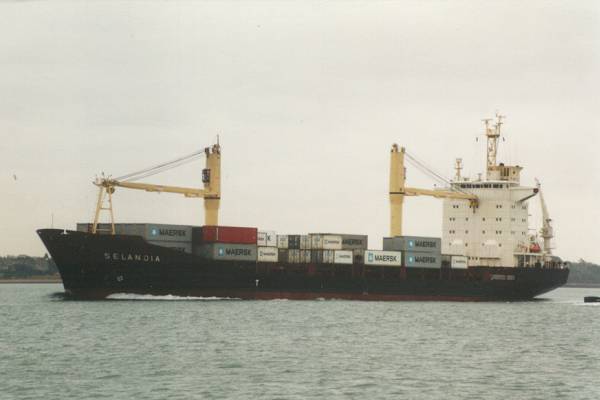 Photograph of the vessel  Selandia pictured arriving in Southampton on 23rd February 1998