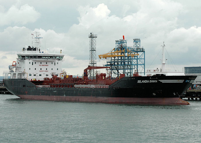 Photograph of the vessel  Selandia Swan pictured at Fawley on 14th August 2010