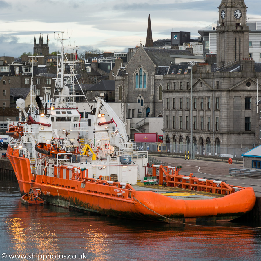 Photograph of the vessel  Sentinel Prince pictured at Aberdeen on 22nd May 2015
