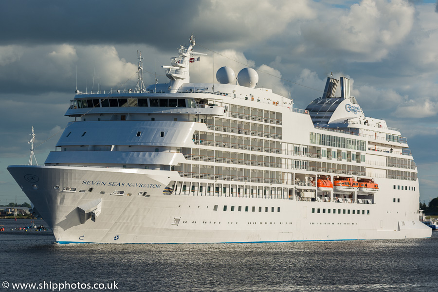 Photograph of the vessel  Seven Seas Navigator pictured passing North Shields on 20th June 2019