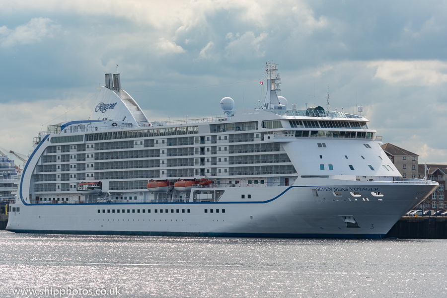Photograph of the vessel  Seven Seas Voyager pictured at Northumbrian Quay, North Shields on 19th August 2015
