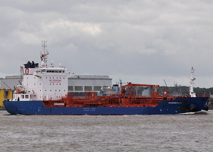 Photograph of the vessel  Shannon Star pictured on the River Mersey on 22nd June 2013