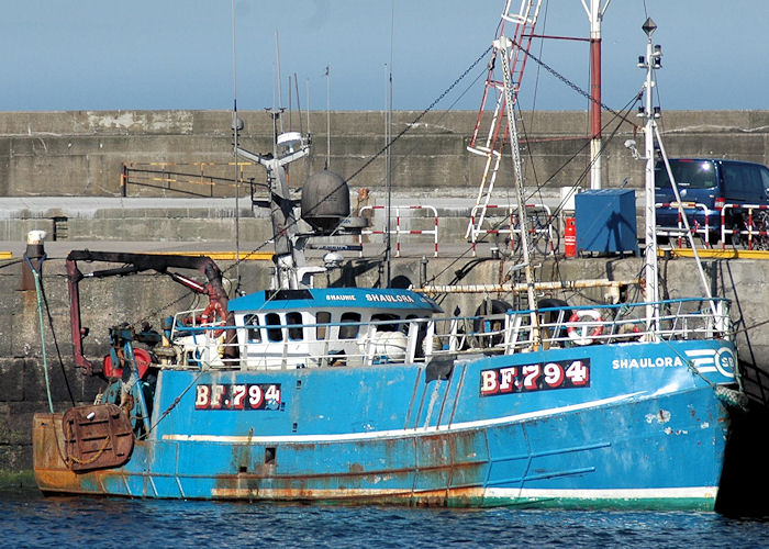 Photograph of the vessel fv Shaulora pictured at Fraserburgh on 28th April 2011