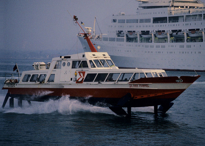 Photograph of the vessel  Shearwater 5 pictured at Southampton on 21st April 1990