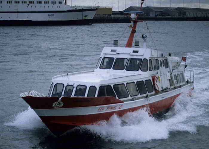 Photograph of the vessel  Shearwater 6 pictured arriving in Southampton on 23rd January 1994