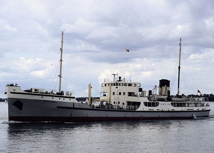 Photograph of the vessel ss Shieldhall pictured in the Solent on 5th September 1992