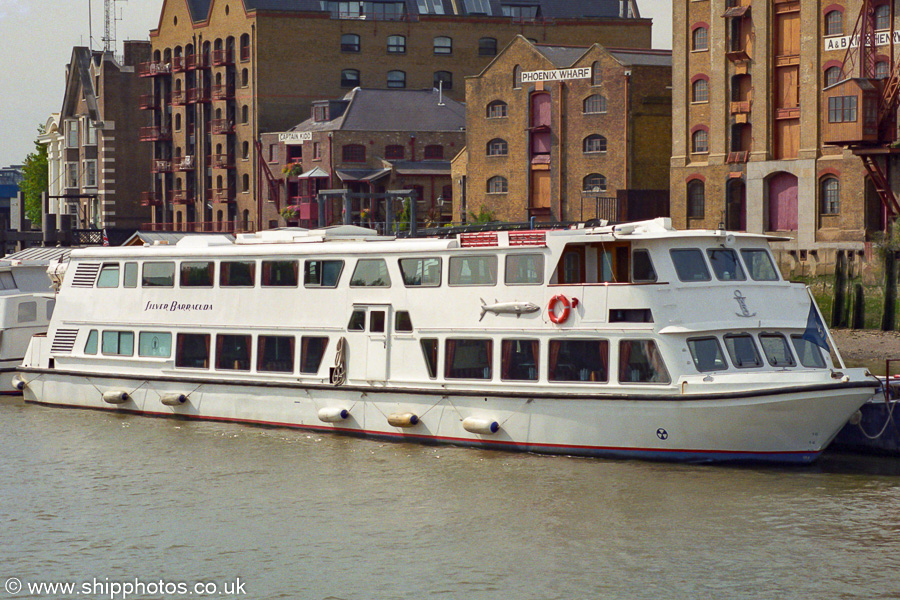 Photograph of the vessel  Silver Barracuda pictured in London on 3rd September 2002