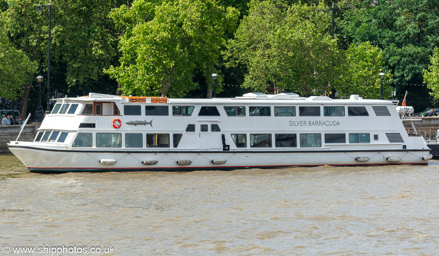 Photograph of the vessel  Silver Barracuda pictured in London on 6th July 2023