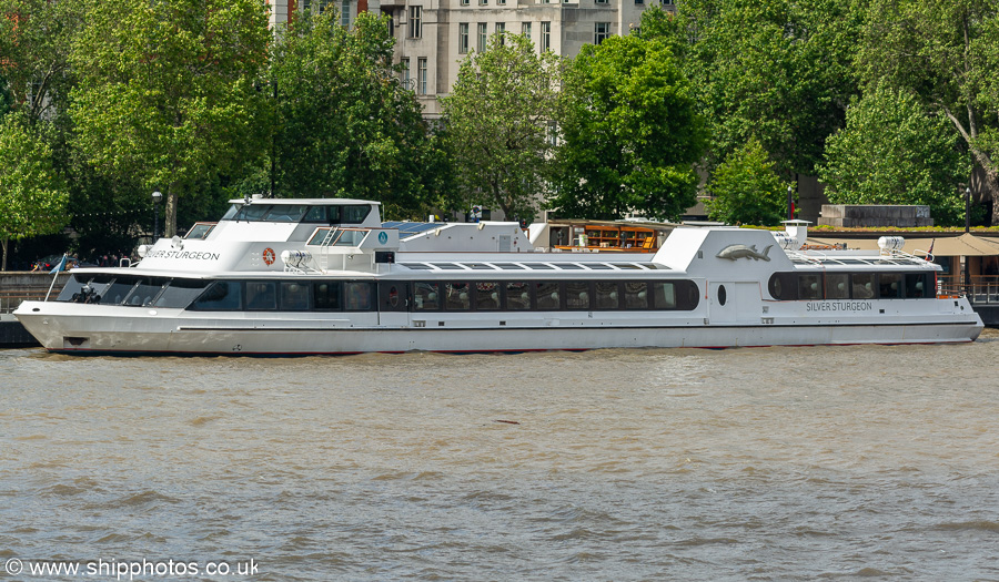 Photograph of the vessel  Silver Sturgeon pictured in London on 6th July 2023