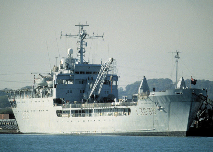 Photograph of the vessel RFA Sir Percivale pictured at Marchwood Military Port on 29th October 1997