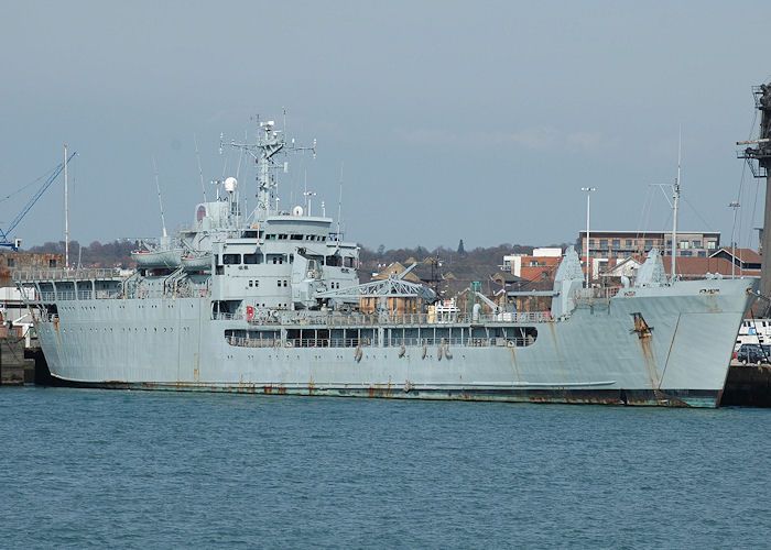 Photograph of the vessel RFA Sir Percivale pictured laid up at Southampton on 22nd April 2006