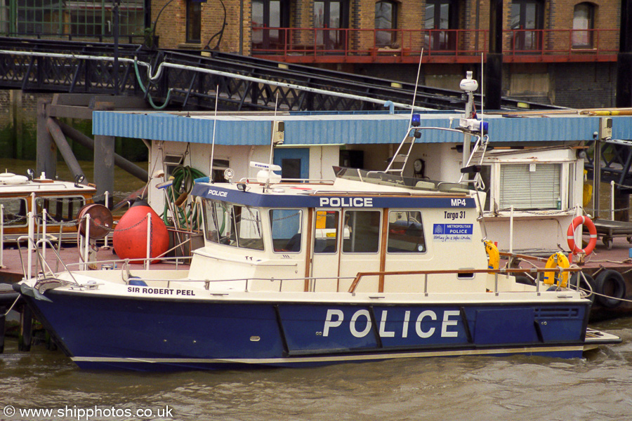 Photograph of the vessel  Sir Robert Peel pictured at Wapping on 3rd May 2003
