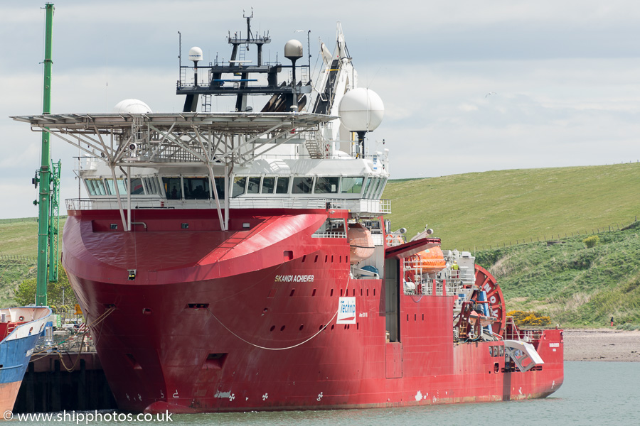 Photograph of the vessel  Skandi Achiever pictured at Montrose on 24th May 2015